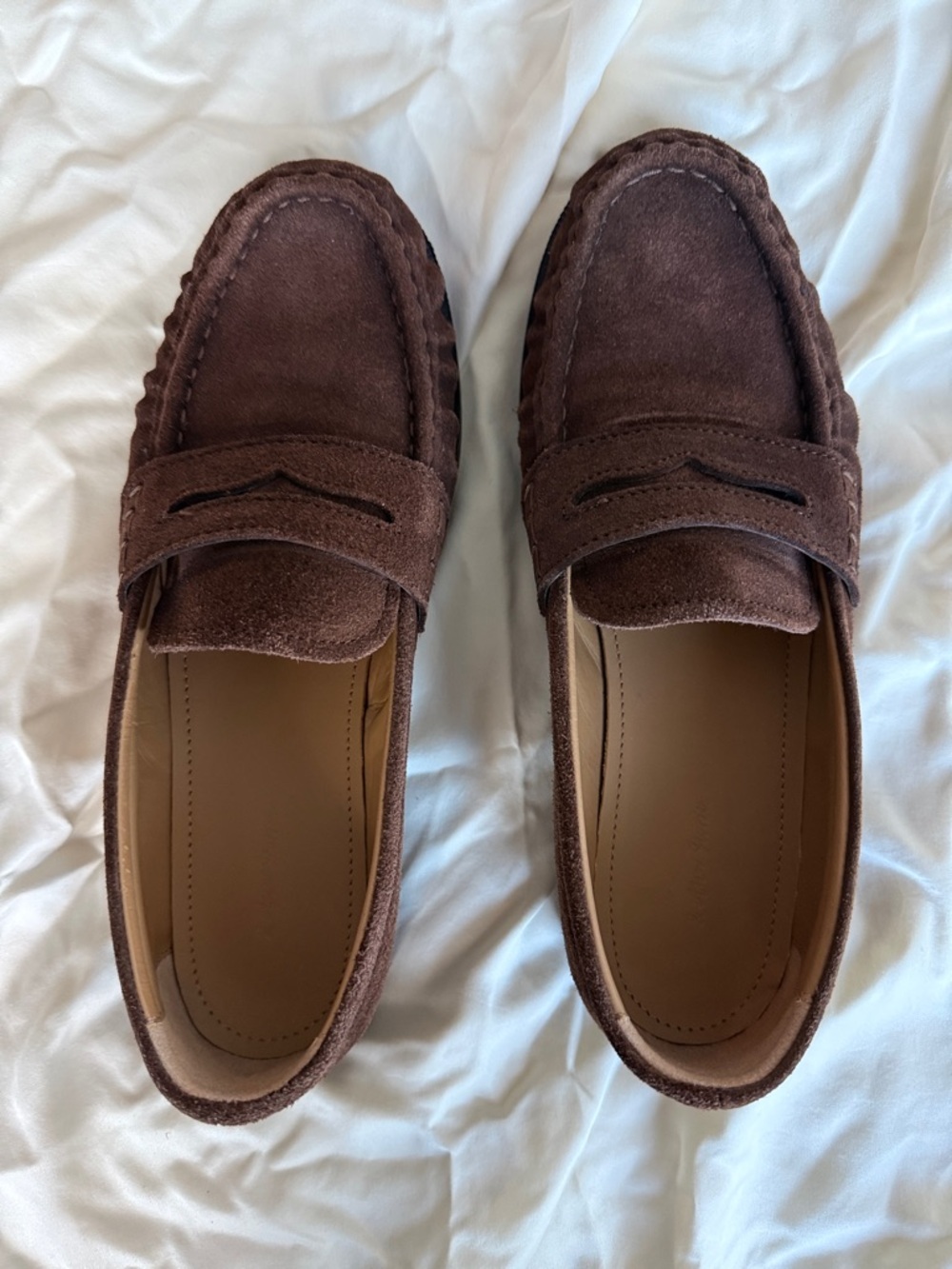 And Other Stories Suede Ruched Loafers